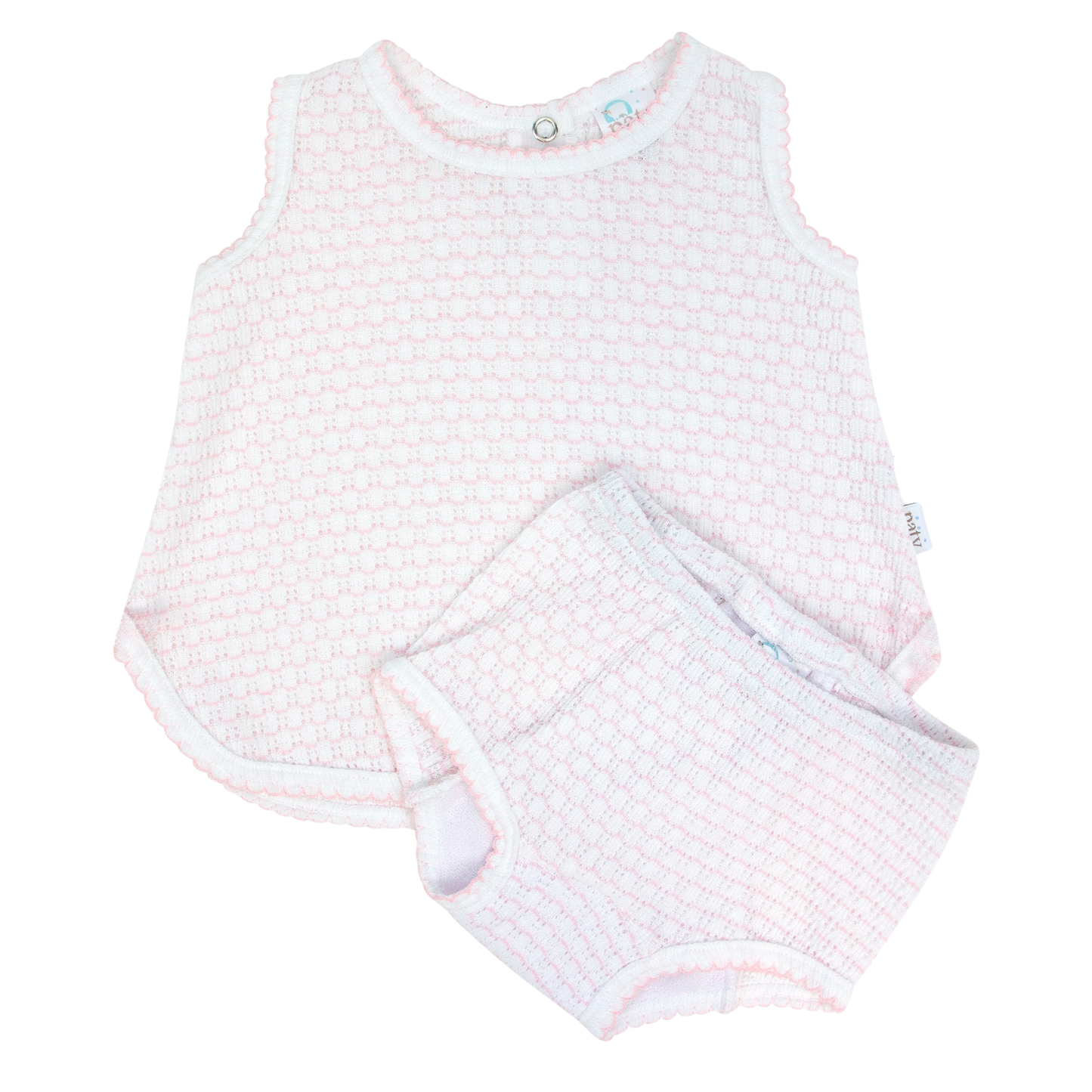 Paty Knit Pinstripe Diaper Set