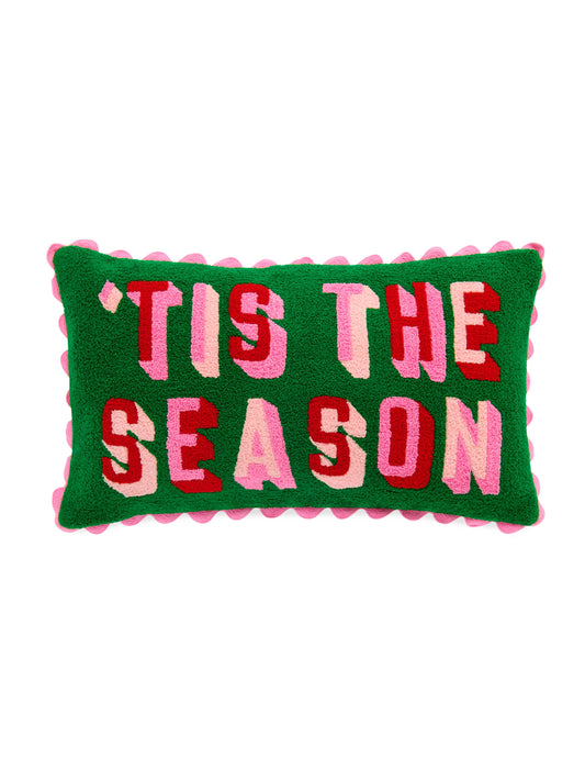 "'TIS THE SEASON" PILLOW, GREEN