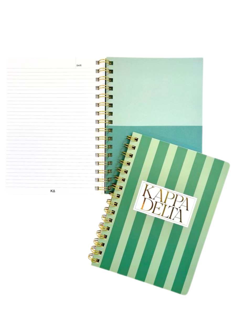 Kappa Delta Stripe Sorority Notebook
