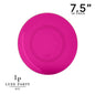 Hot Pink and Gold Round Transparent Plastic Plates | 10 Pack