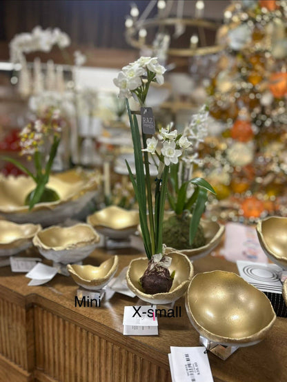X-Small Bowl Gold/White