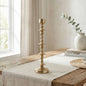 Gold Beaded 16" Candle Holder