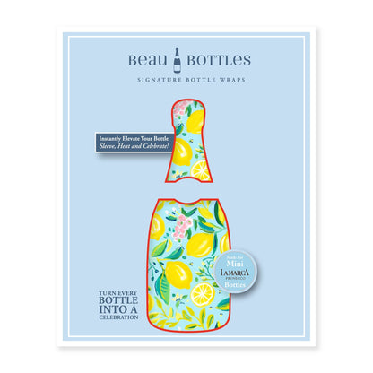 Beau Bottles Preppy Lemons - MINI Prosecco Collection - Six Pack