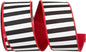 Reliant Ribbon Cabana Stripe Dupioni Backing Wired Edge Rd Ribbon