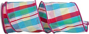 Reliant Ribbon Plaid Albert Wired Edge Ribbon