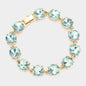American USA Round Stone Link Evening Bracelet