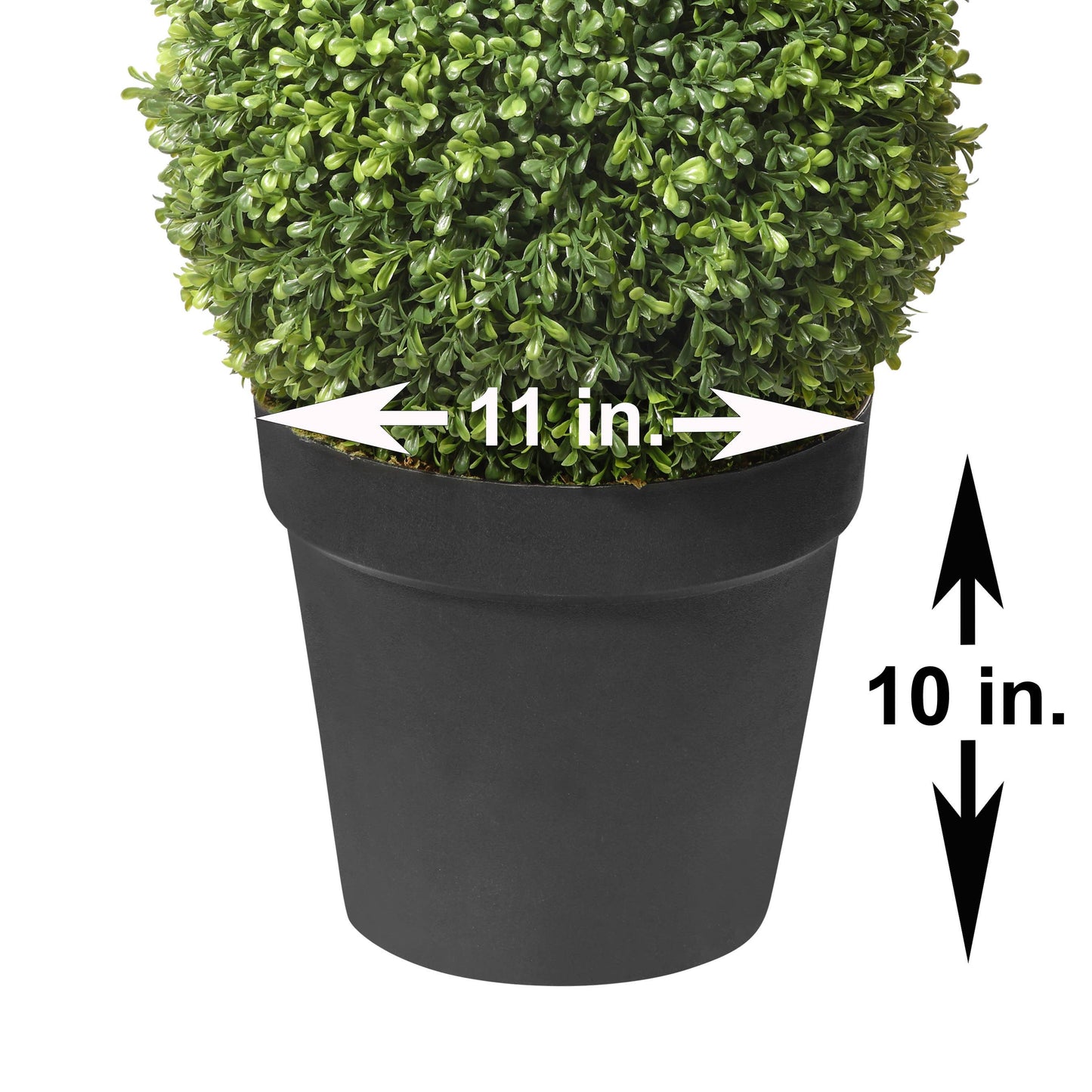Adjustable Triple Artificial Boxwood Topiary + Planter