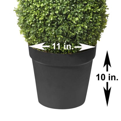 Adjustable Triple Artificial Boxwood Topiary + Planter