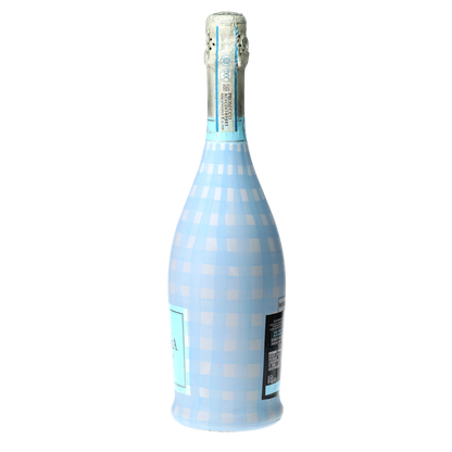 Powder Blue Picnic Gingham Prosecco Bottle Wrap