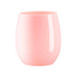 12 oz. Pink Elegant Stemless Plastic Wine Glasses - 16 pcs