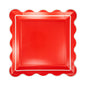 STN1241 - Red Scalloped Square Plate