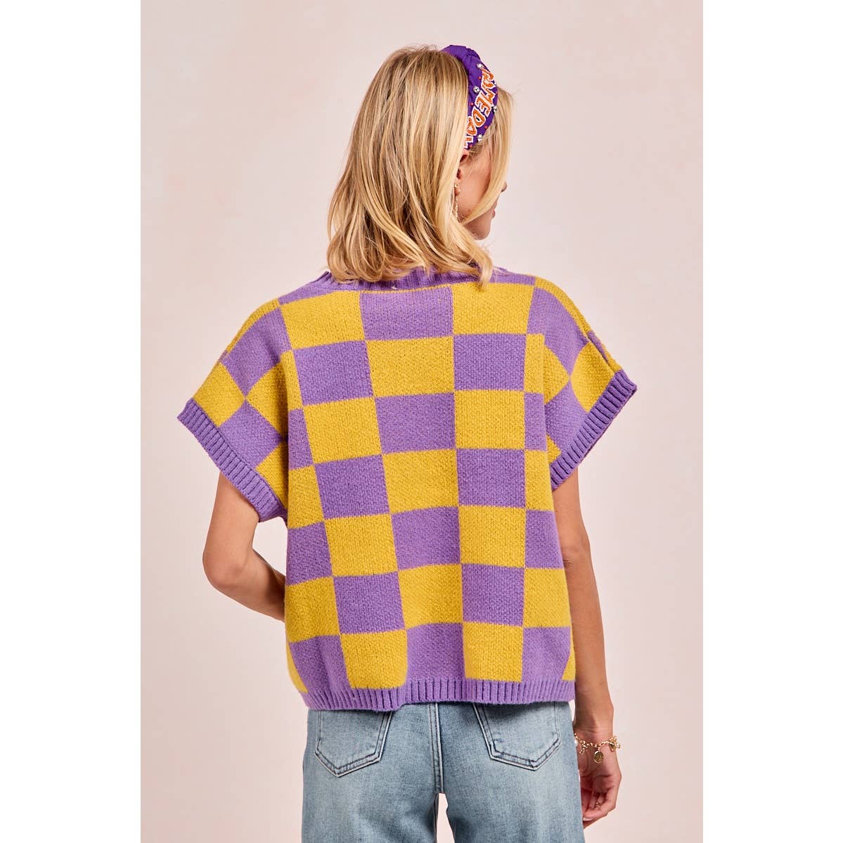 GAMEDAY THEME SEQUIN ALL-OVER SWEATER TOP