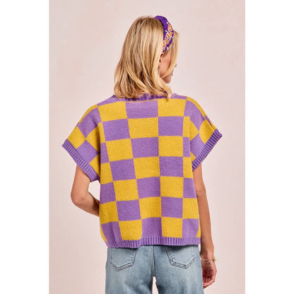 GAMEDAY THEME SEQUIN ALL-OVER SWEATER TOP