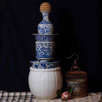 Blue and White Porcelain Phoenix Basin