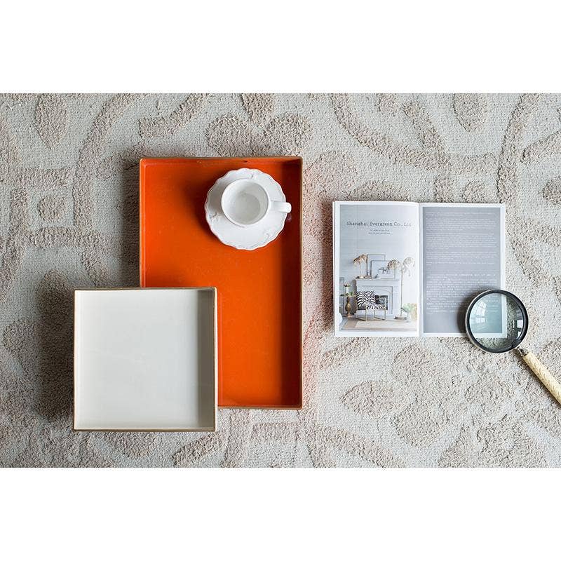 16x10" Mimosa Rectangle Tray,Orange