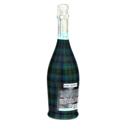 Blue & Green Christmas Tartan Prosecco Bottle Wrap