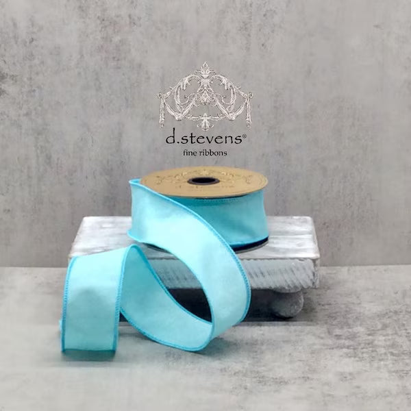 2.5" x 10yds Faux Dupioni, Sky Blue