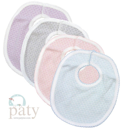 Paty Knit Solid Color Velcro Bib