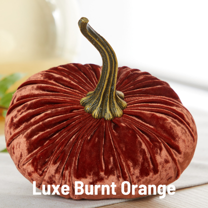Pumpkin Large Velvet, Fall Mantel Decor, Halloween Table
