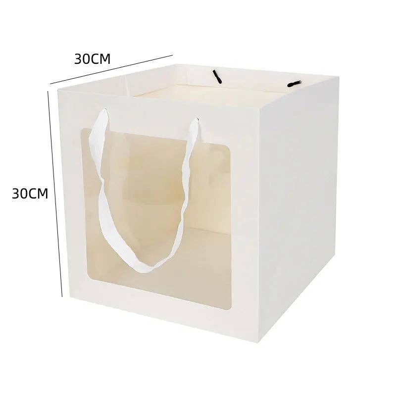 Cube Window Kraft Flower/Gift Bag
