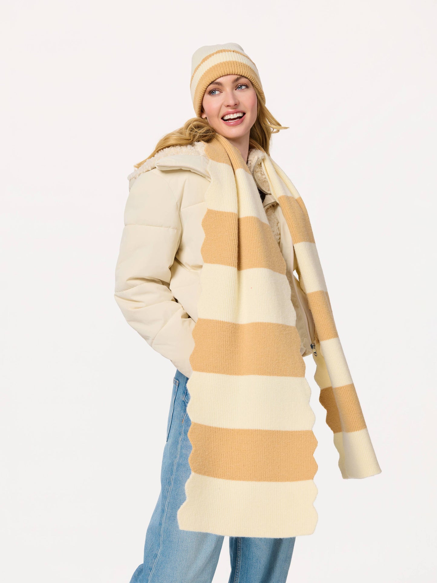 SCALA STRIPED SCARF