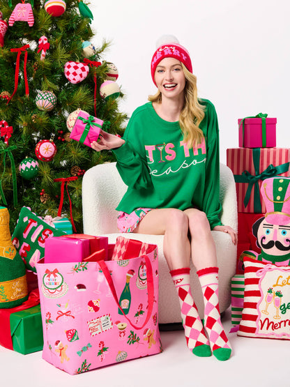 "VERY MERRY" BEANIE, RED