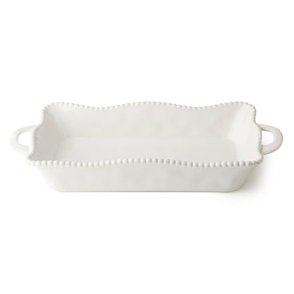Perlette Cream Large Rectagular Baker 16in x 10.25in