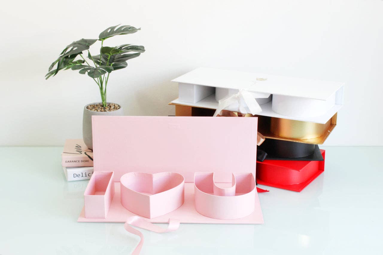 I Love You Fillable Letters Box with Ribbon