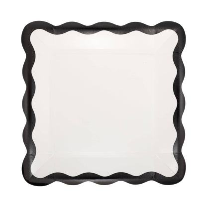 CLV1241 - Cream and Black Ric Rac Plate