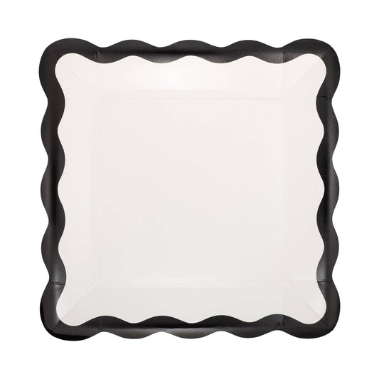 Cream and Black Ric Rac Plate