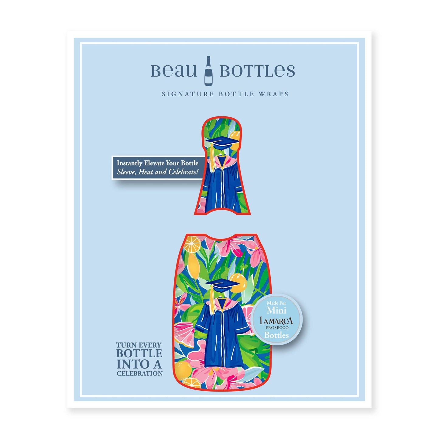 Beau Bottles Floral Graduation - MINI Prosecco Collection - Six Pack