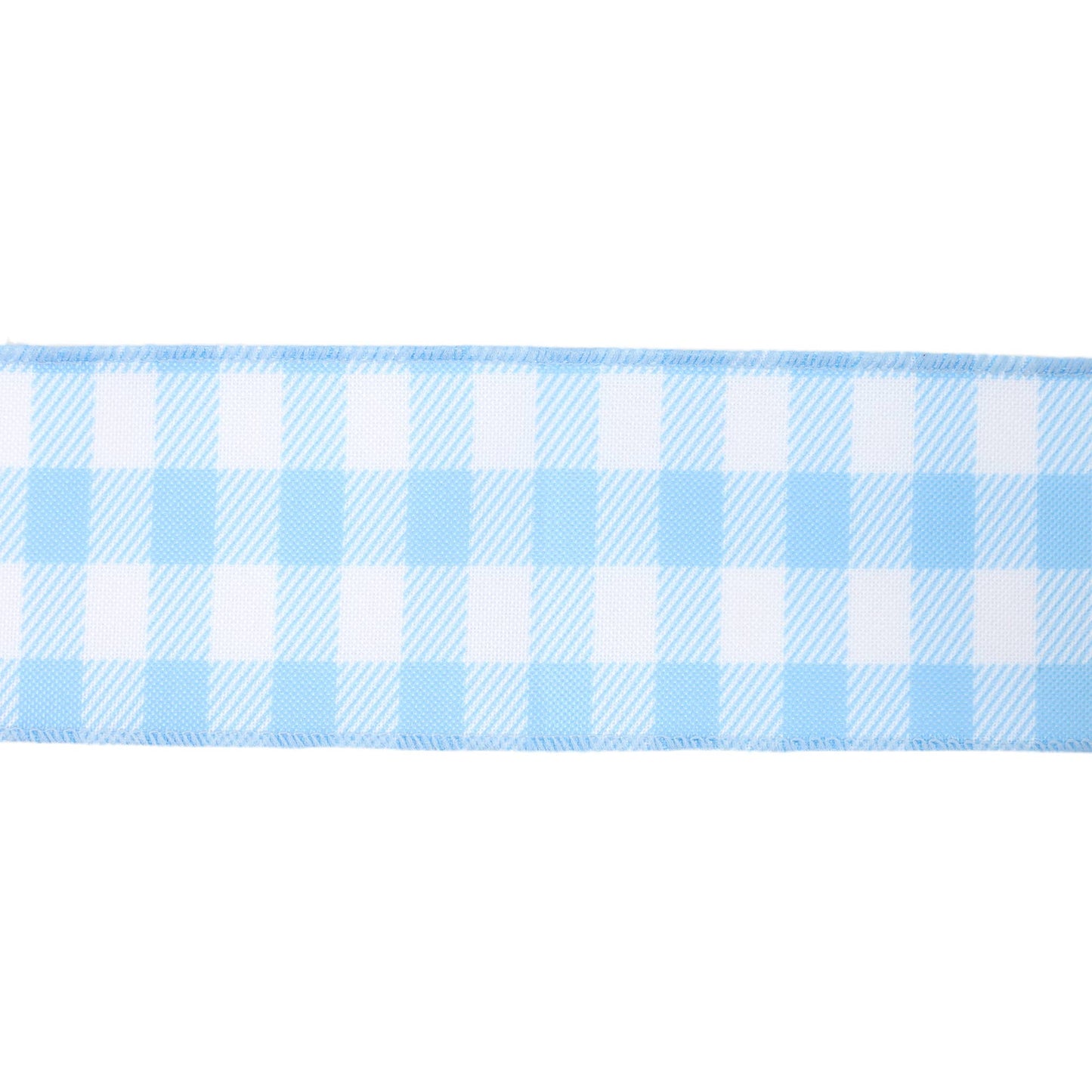 2 1/2" Wired Ribbon | White/Spring Gingham | 10 Yard Roll |