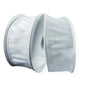 1.5" White Faux Dupioni Wired Ribbon 10 Yards 72434-09-01