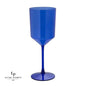 Upscale Round Transparent Blue Plastic Wine Cups | 4 Cups