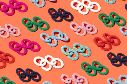 Custom Beaded Link Earrings | Beaded Links | Custom Earrings