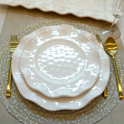 Perlette Cream Melamine Salad Plate 9 in