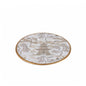 Kyoto Pagoda Dessert Plate  - White & Taupe