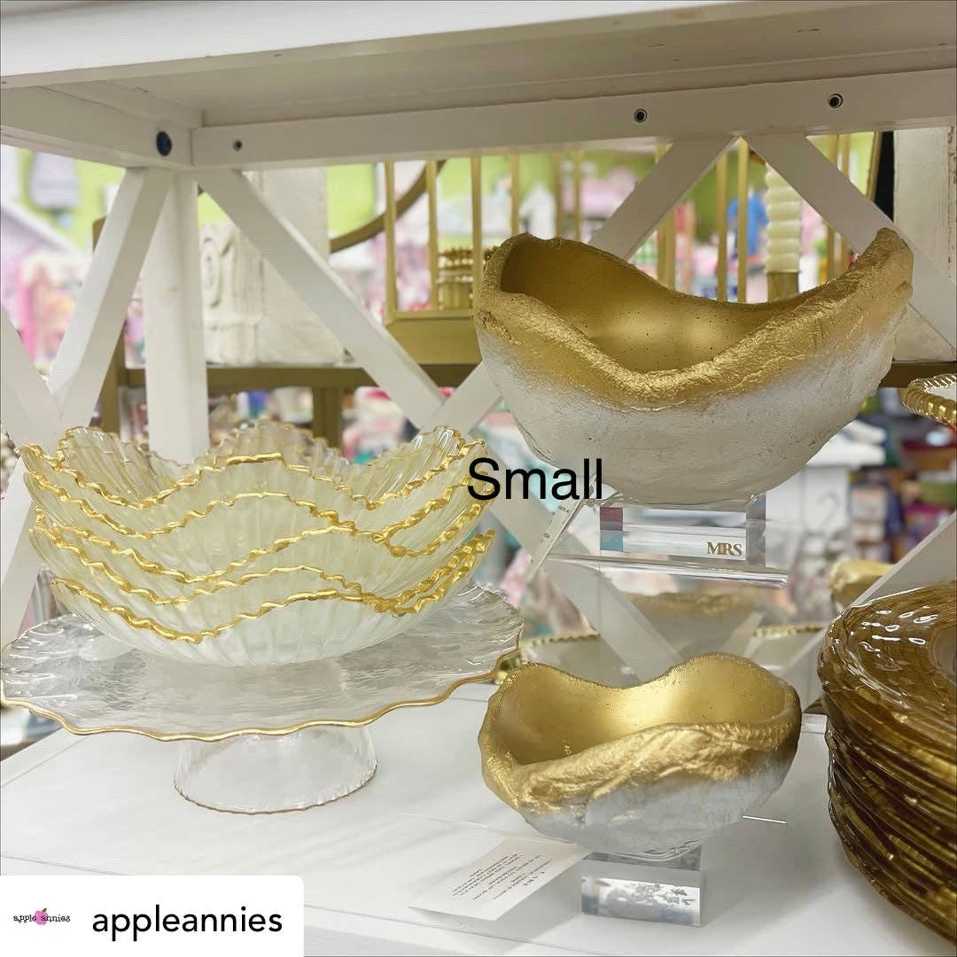 Small Bowl White/Gold