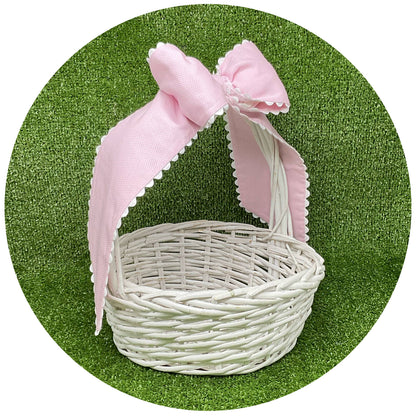 Custom Color Cotton Pique Bow with Trim