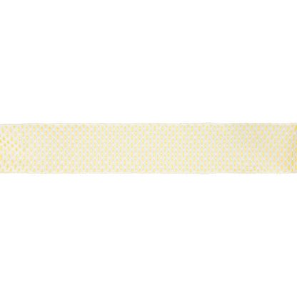 2 1/2" Wired Ribbon | Yellow/White Woven | 10 Yard Roll