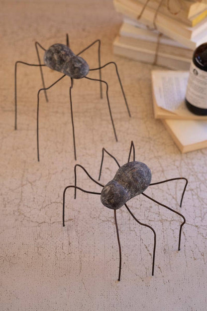 CLAY AND WIRE SPIDERS