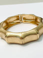 Hinged Bamboo Cuff (vintage gold)