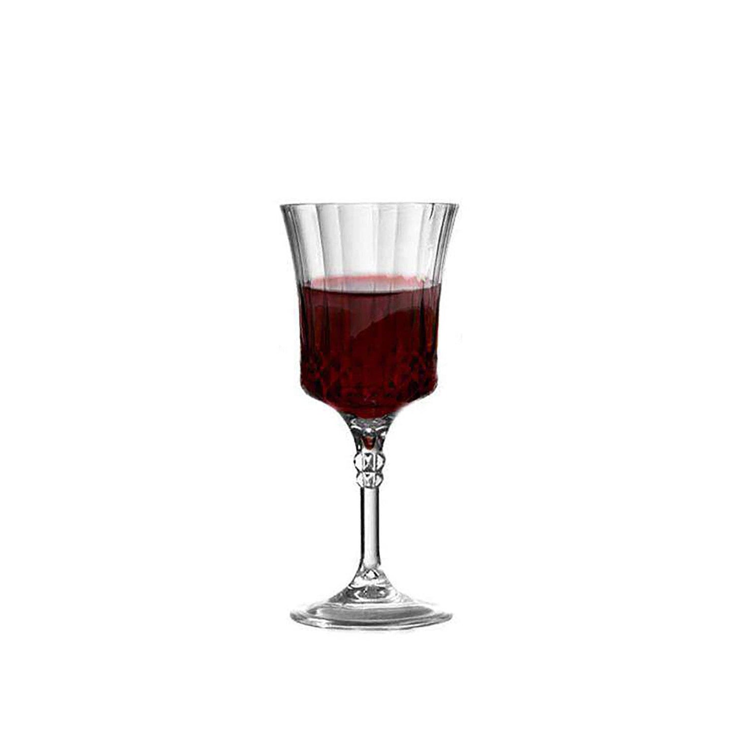 11 oz. Crystal Cut Plastic Wine Goblets - 4 Goblets