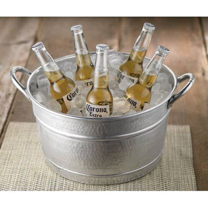 Hammered Beverage Tub with Handles