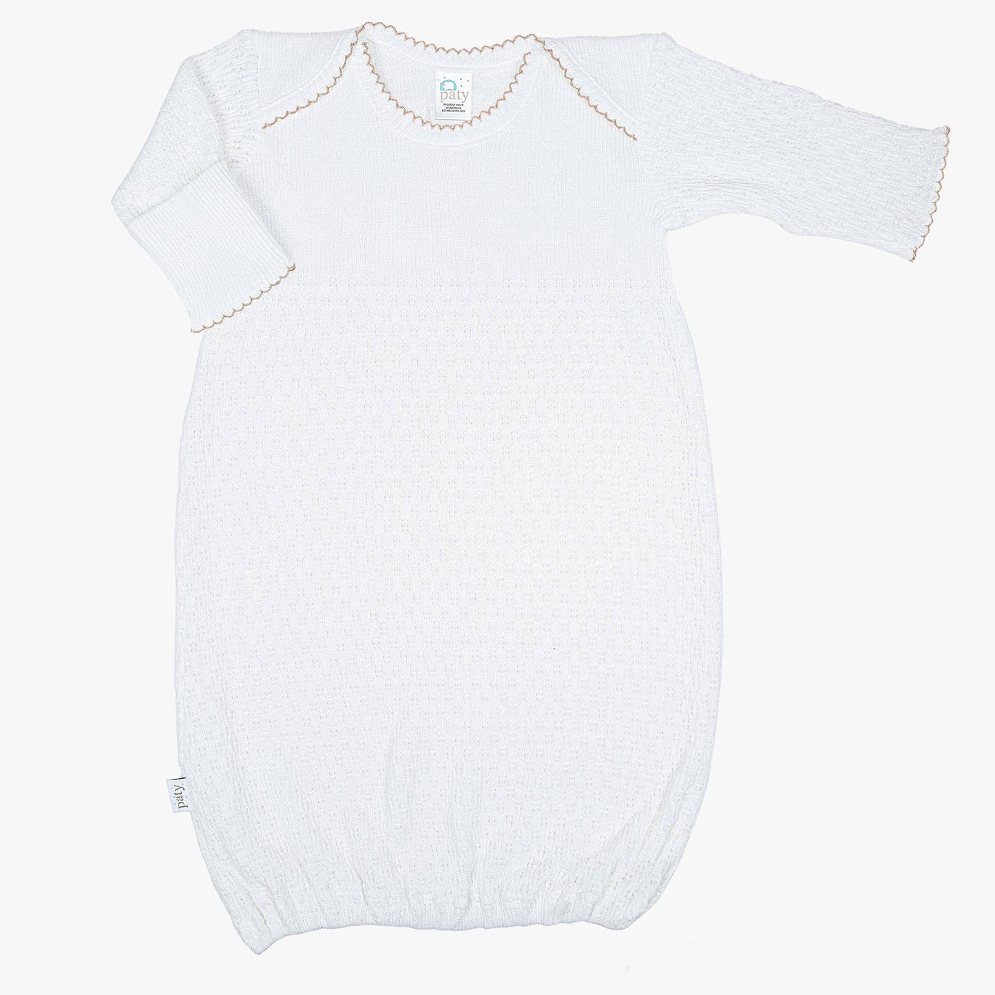 Paty Knit Overlap Shoulder Gown