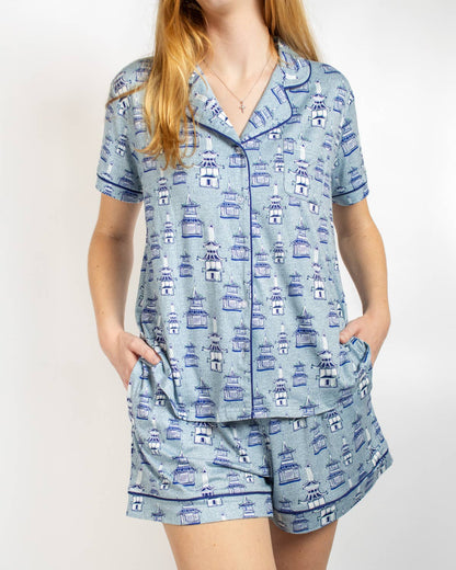 Pagoda Sleep Shorts   Ice/Imperial Blue   -Asst.