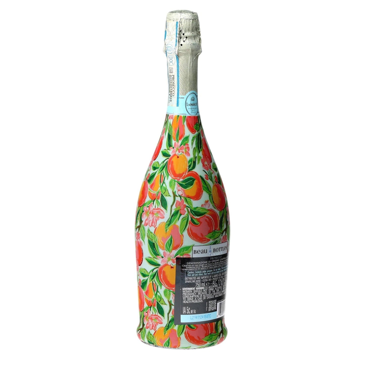 Peach Blossom Grove Prosecco Bottle Wrap