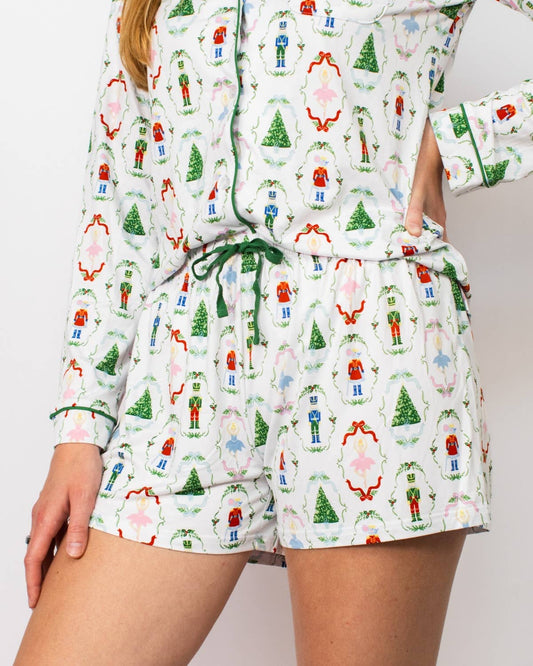 Nutcracker Waltz Sleep Shorts   White/Multi   -Asst.