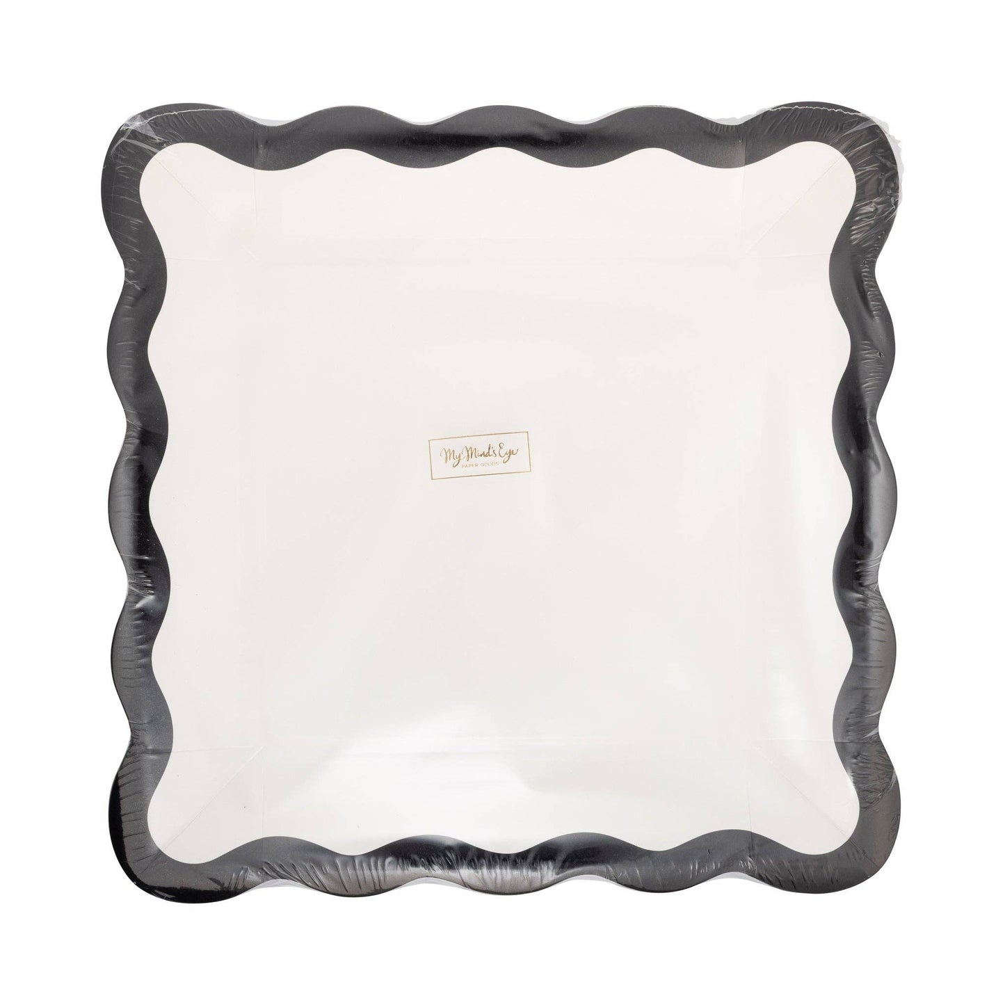 CLV1241 - Cream and Black Ric Rac Plate
