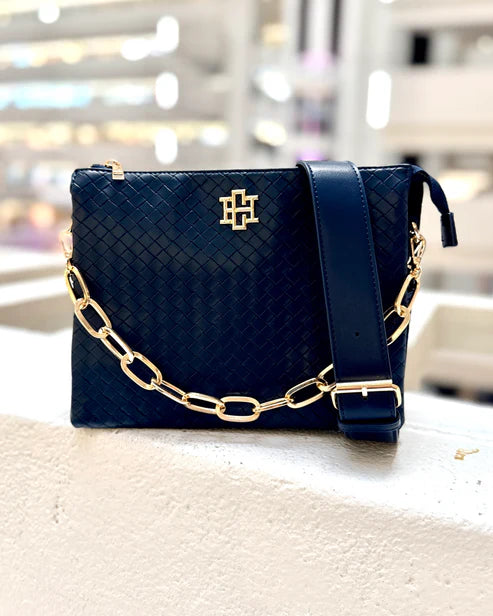 Ariana Crossbody Woven - Navy